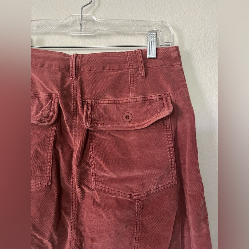 Free People Bay To Breakers Soft Corduroy Barrel Pants in Roasted Russet Size S - Picture 7 of 16